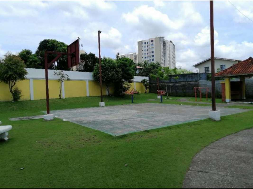 Mediterranean architecture style street view with houses and front patios in Villa Zaita Quintas Reales Panama City