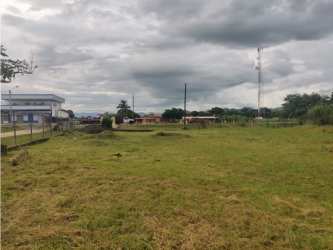 Open grassy fenced 2146m2 lot on Via Interamericana Penonomé, ideal for commercial development