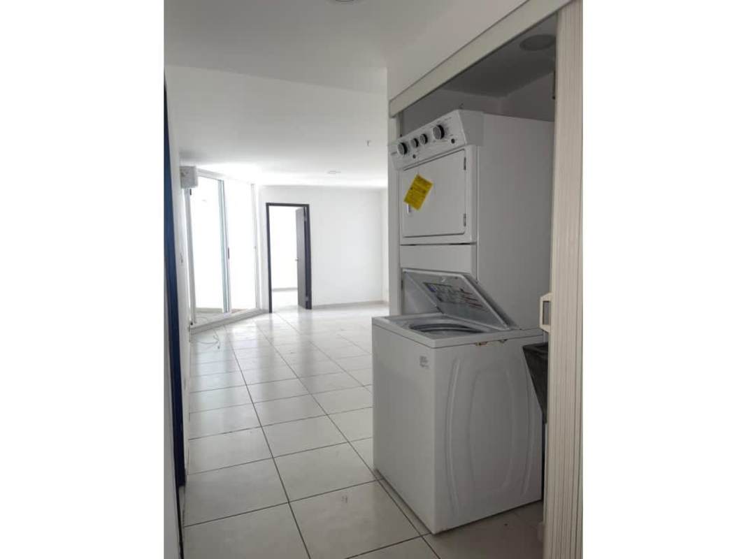 Modern open kitchen with granite countertops and appliances at PH Bay View on Avenida Balboa Panama City