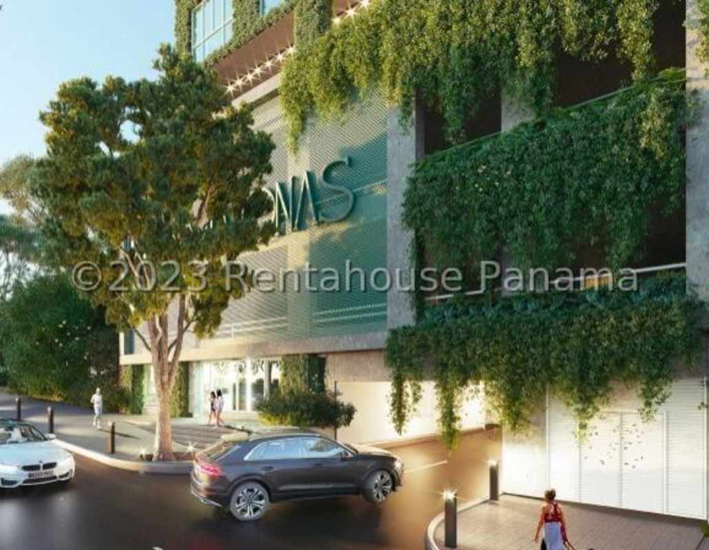 Bright living dining space with kitchenette and large windows in PH Amazonas Bella Vista Panama