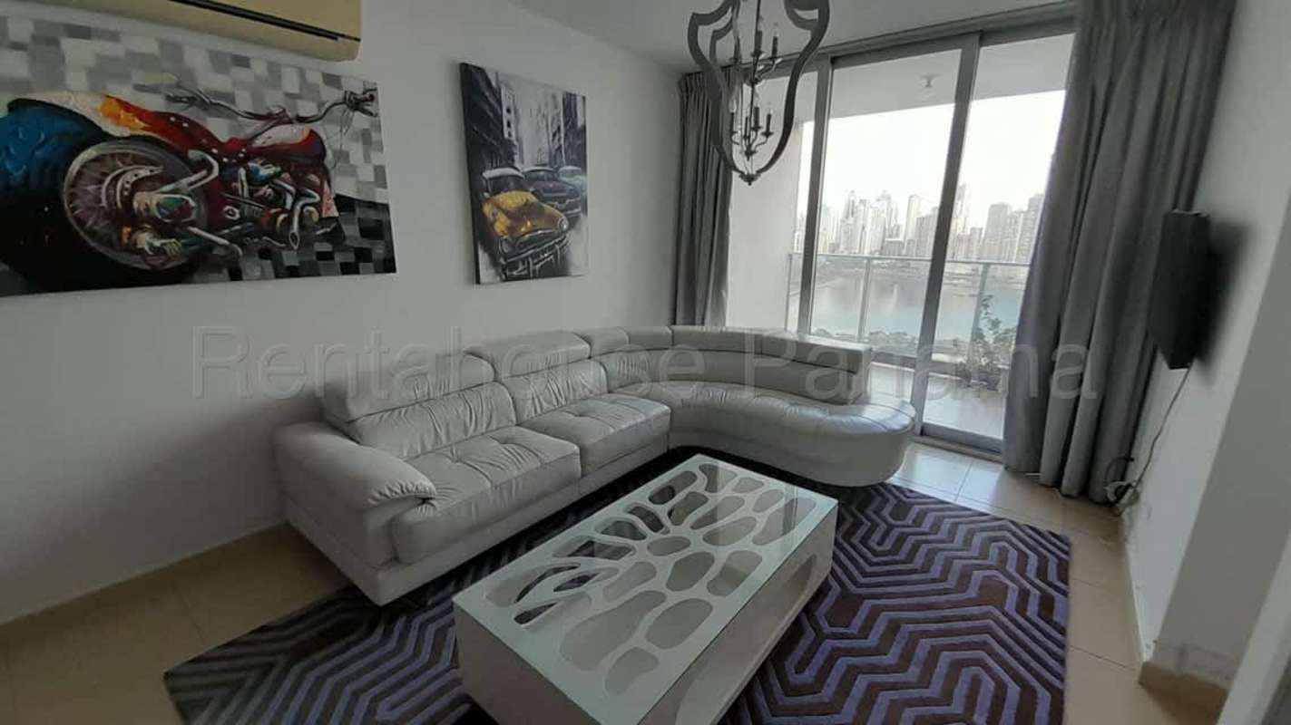 Granite countertop kitchen with modern cabinetry open concept at PH BICSA Financial Center Panama