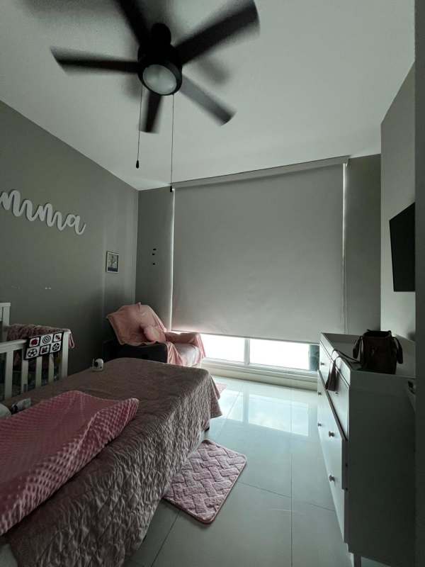 Modern kitchen with granite countertops and porcelain tile flooring in PH Astoria El Cangrejo Panama