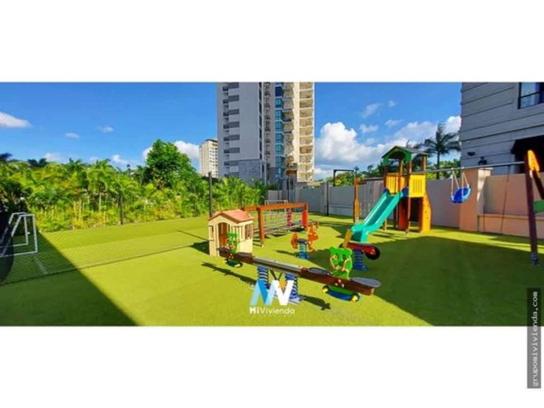 Recreational children’s playground and gardens at PH La Vista Santa María Panama