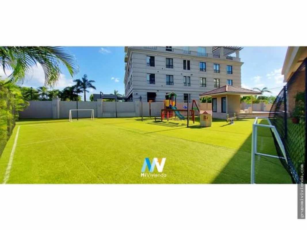 Sports court amenities with basketball and soccer at PH La Vista Santa María