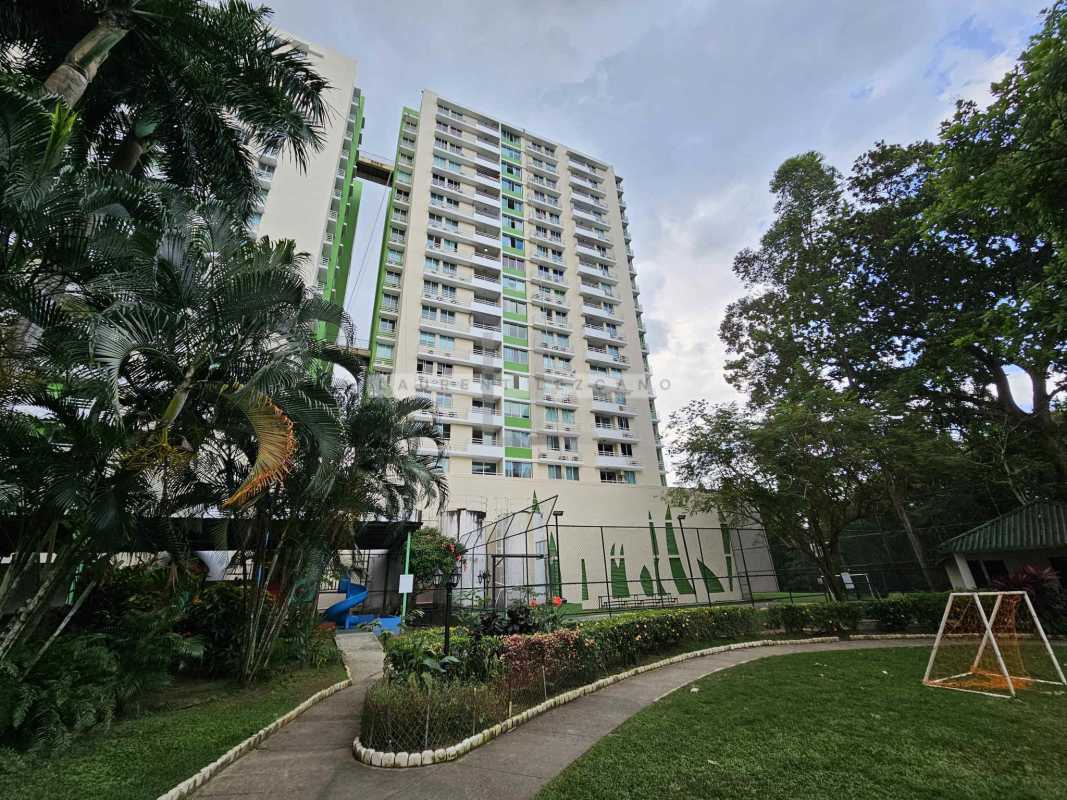 Connected PH Green Park towers high-rise residences surrounded by gardens and playground Condado del Rey Panama