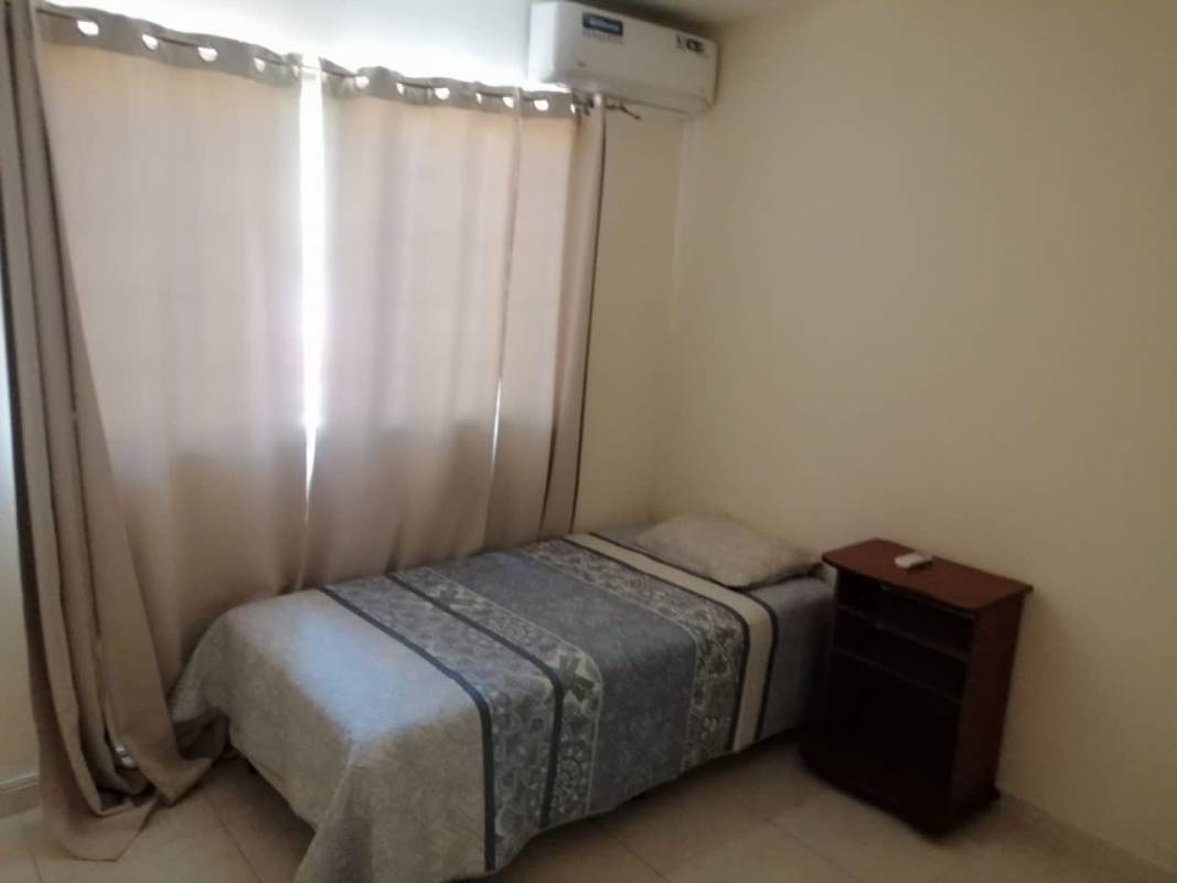 Modern kitchen with granite countertops, stove, microwave in rented house Cerro Viento Panama