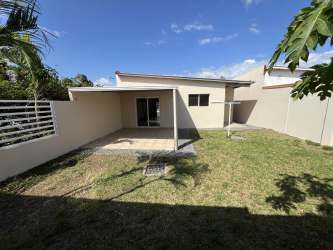 Private backyard fenced with patio and green area house in La Chorrera Panama