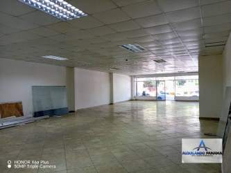 Ample empty commercial retail or office space with large windows banking zone David Panama
