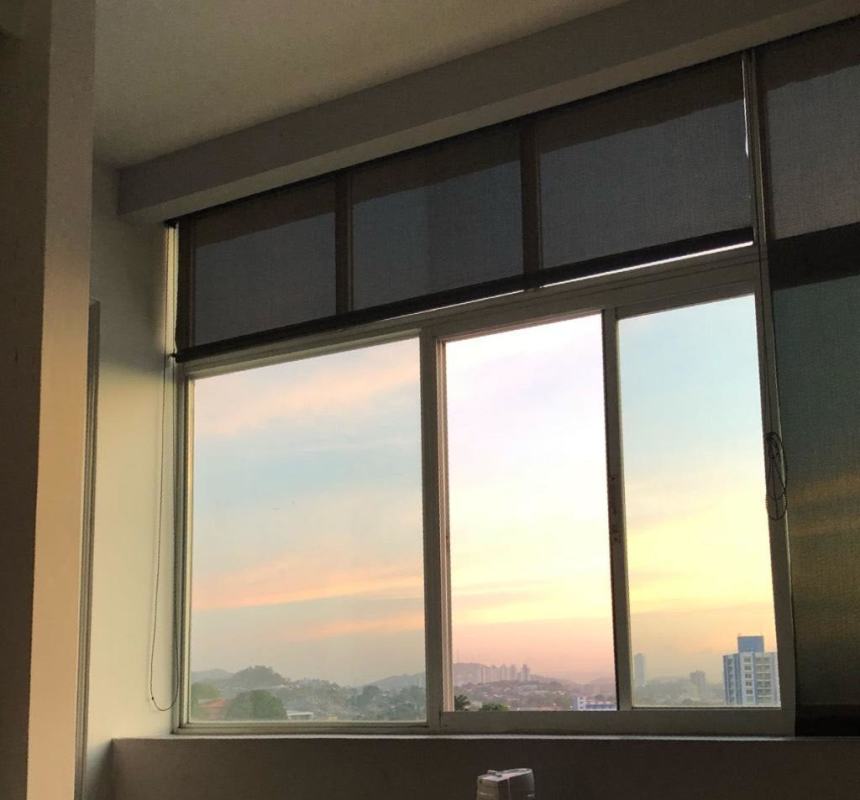 Apartment kitchen with granite counters, gas stove in PH Vivendi Tower 100 Panama City