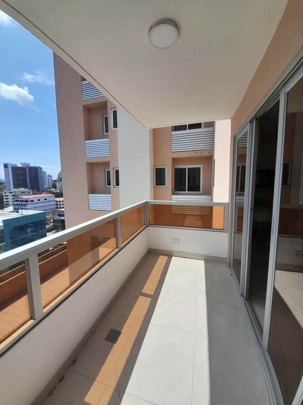 Private apartment balcony with glass railings and skyline views PH Torres de El Carmen Panama