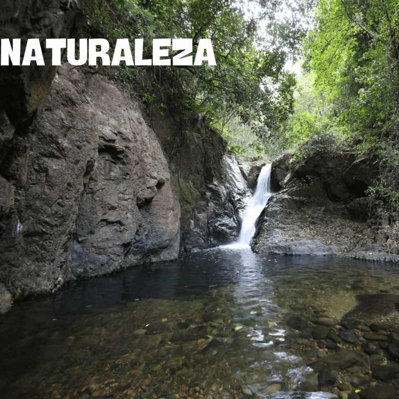 Private waterfall and nature reserve inside mountain gated community Panama