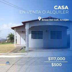 Front yard with grass and exterior view of house in Brisas del Golf Arraiján Panama