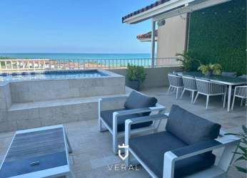 Dining area of luxury penthouse overlooking ocean and terrace PH Puntarena Buenaventura Panama