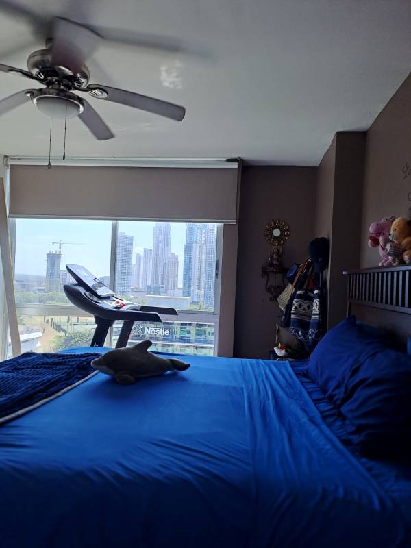 Modern open living dining area with balcony access in PH Green Bay Costa del Este Panama