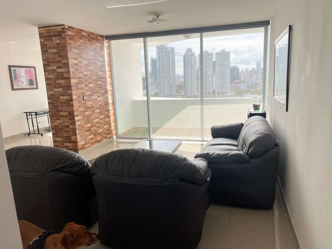 Kitchen with granite counters, stainless appliances at PH Infinity Tower San Francisco Panama City