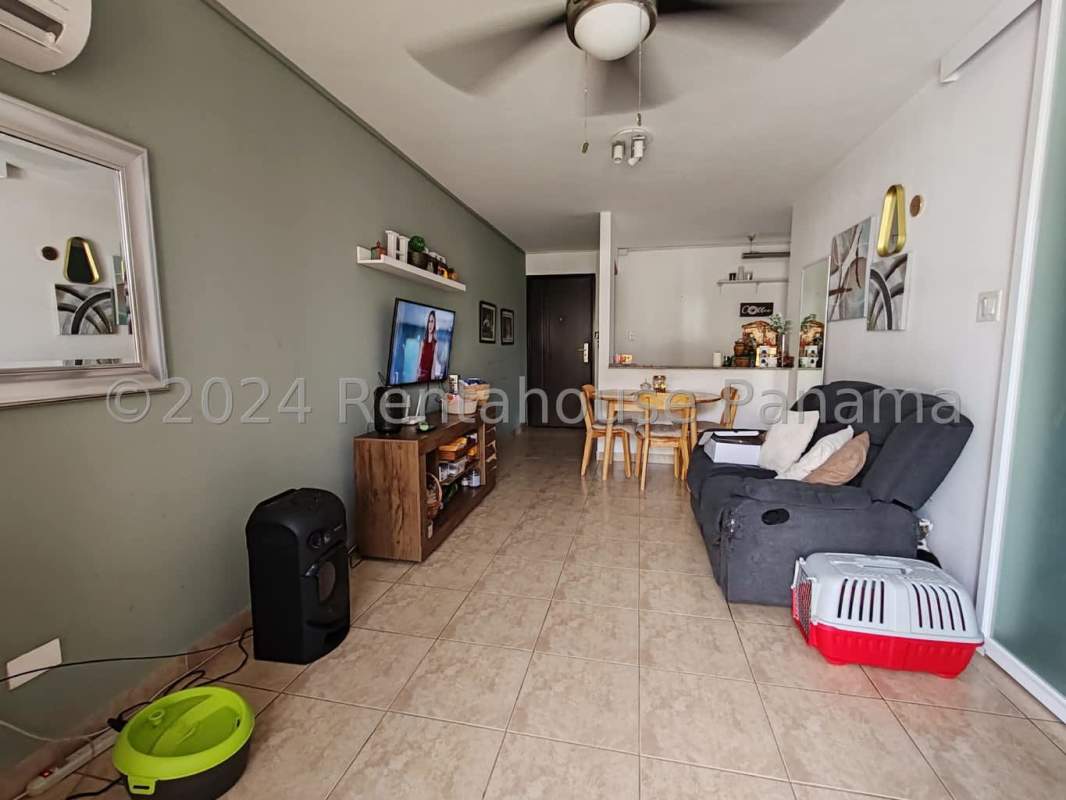 Bedroom with large window in PH Altos de Tocumen condo for sale Panama City