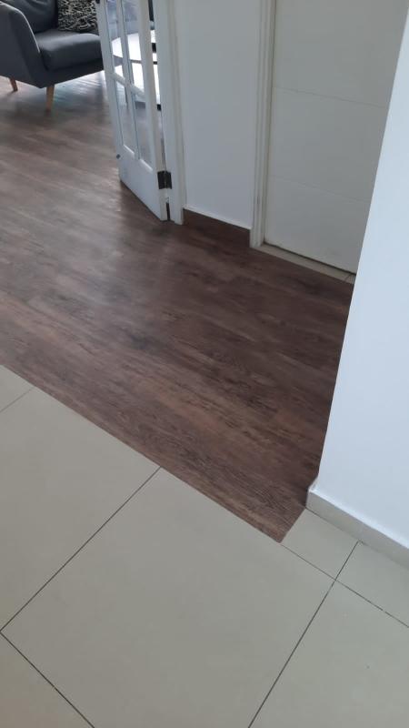 Master bedroom with porcelain floors and city views Costa del Este Panama