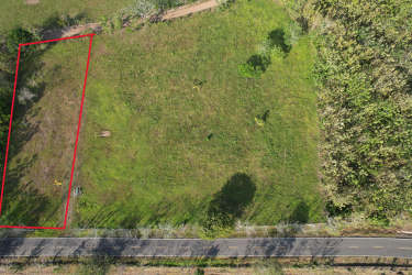 Aerial view flat Punta Mala Pedasí country lot near ocean perfect for home build