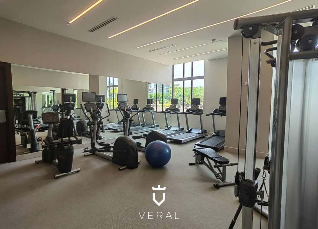 Luxury bathroom with vessel sink, marble countertop at PH Santa Maria Court Panama