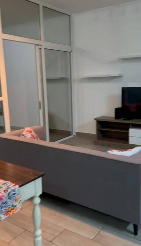 Bright master bedroom with large window, built-in closet, private bathroom in PH Quadrant San Francisco Panama City