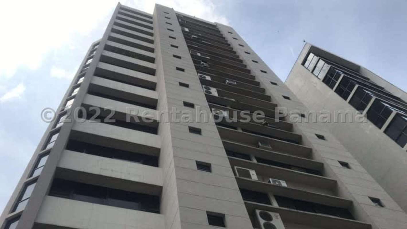 High-rise building exterior with balconies glass windows PH Marbella 25 Bella Vista Panama