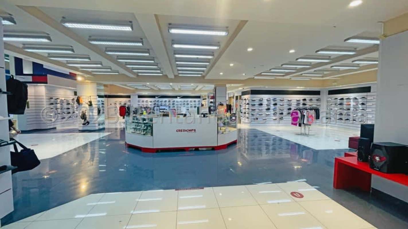 Modern bright interior retail commercial space with tile floors Panama