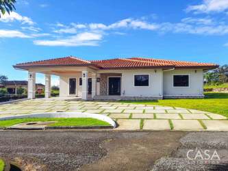 Paved driveway with covered parking and stone accents Boquete Panama