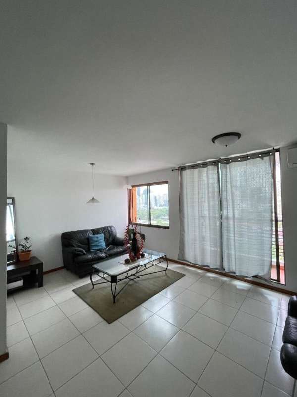 Bedroom with large window built-in closet AC Punta Pacifica Panama rental