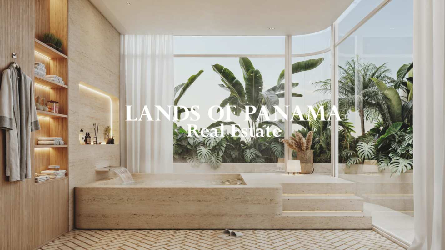 Luxury infinity swimming pool overlooking Pacific Ocean in PH Ipanema Costa del Este