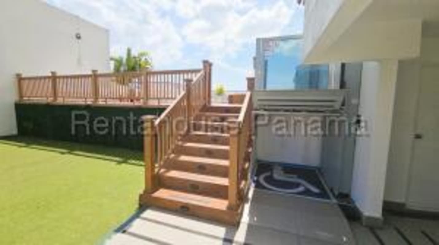 Outdoor kids playground with slides swings PH Lefevre 75 condominium Panama