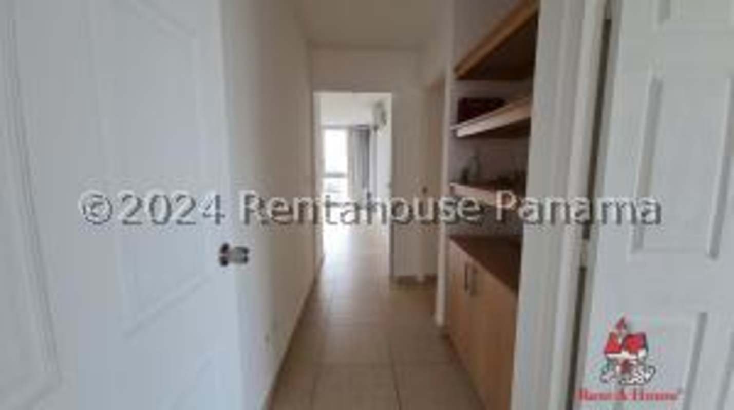 Modern galley kitchen with granite and laundry Costa del Este Panama