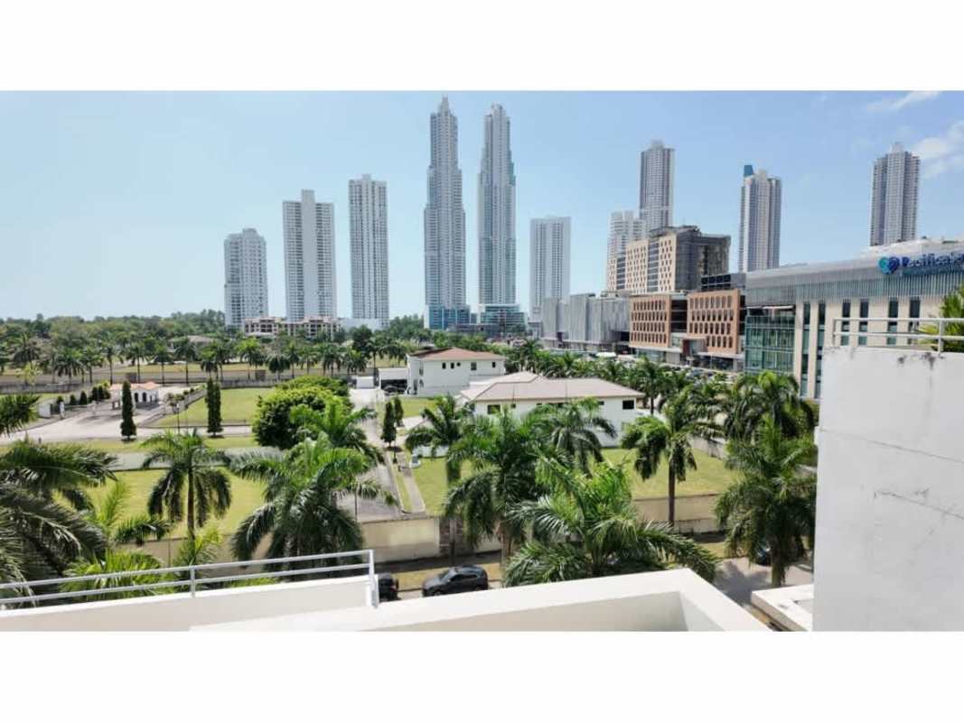Modern enclosed kitchen with granite countertops and stainless appliances PH Soho Tower Costa del Este Panama