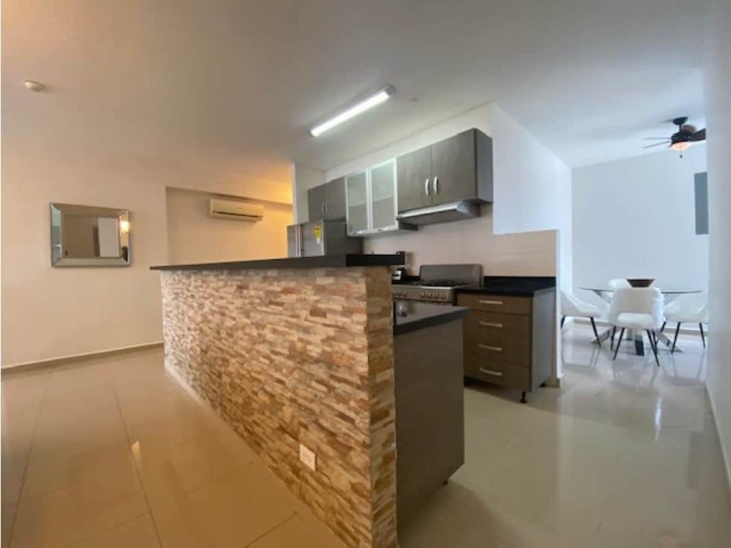 Dining space adjacent to kitchen modern furnishings Premium Tower Panama