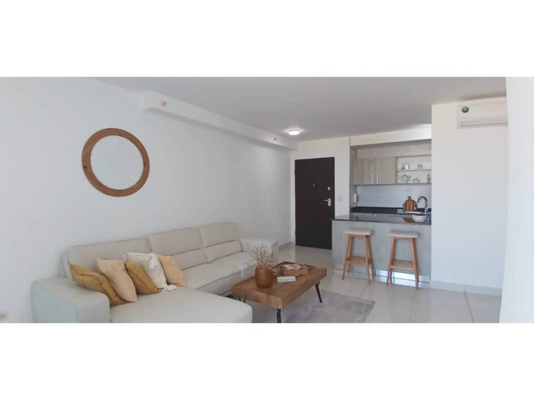 Modern bathroom with glass-enclosed shower, granite vanity PH Carreras Panama