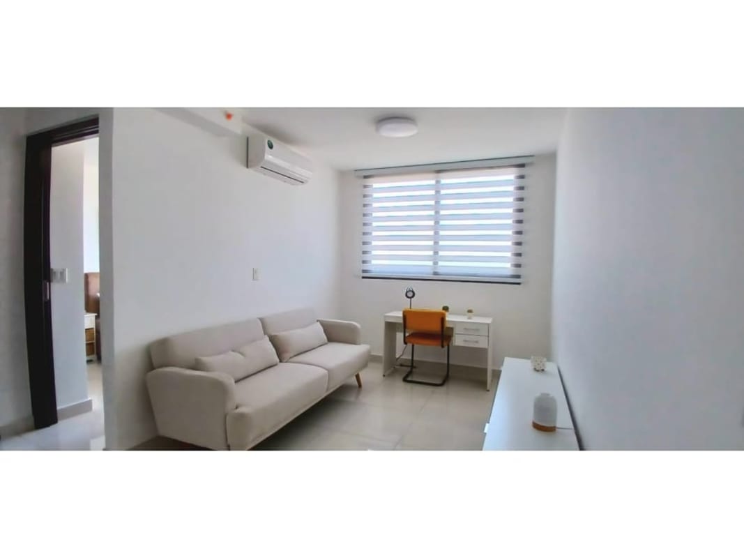 Rooftop swimming pool with panoramic skyline view in PH Carreras Panama City