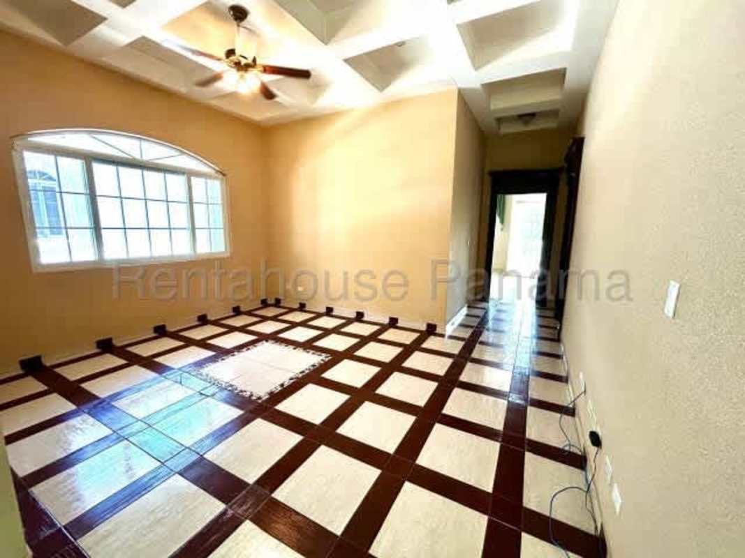 Spacious landscaped garden backyard at PH Llanos de Curundu Albrook luxury home Panama