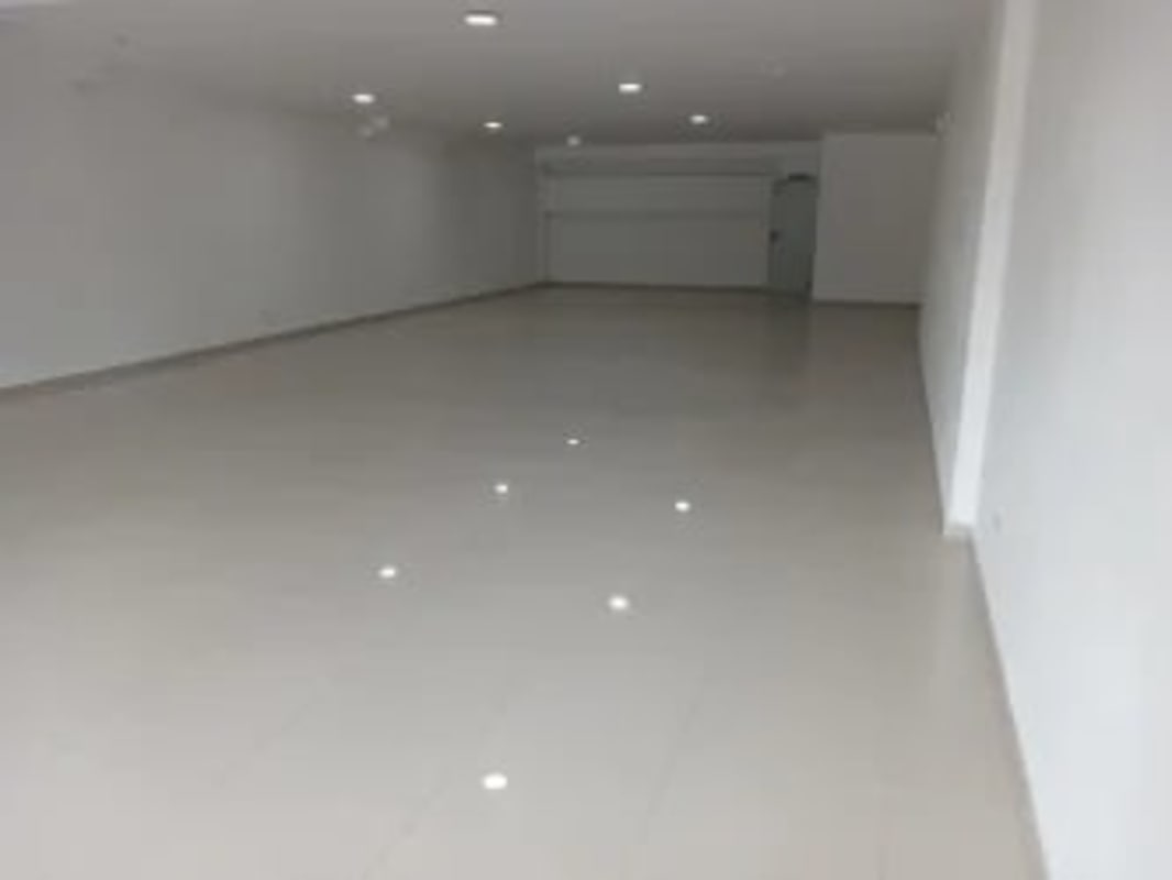 Empty bright commercial space interior with tiled floors in Obarrio Panama