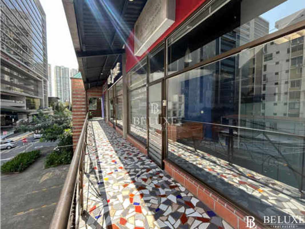 Colorful mosaic tiled balcony exterior San Francisco Plaza Panama City