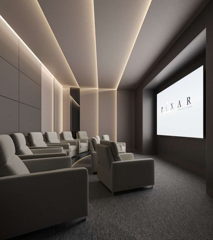 Elegant bedroom with marble floors, panoramic golf ocean views PH The Ivy Panama