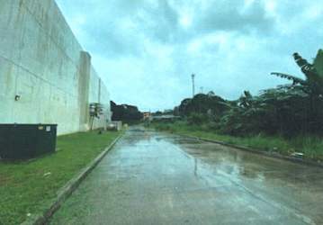 View of nearby warehouses and loading bays adjacent to commercial land Cativá Panama