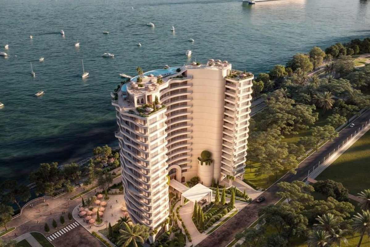 Modern apartment living area with large windows and Panama Canal outlook in Amador