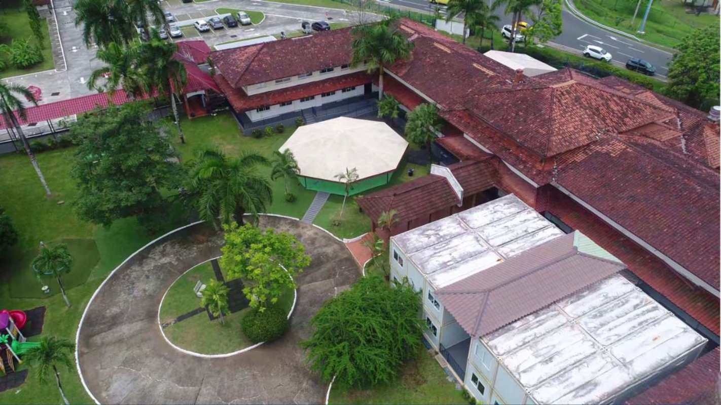 Child-safe playground and benches in landscaped garden area Clayton