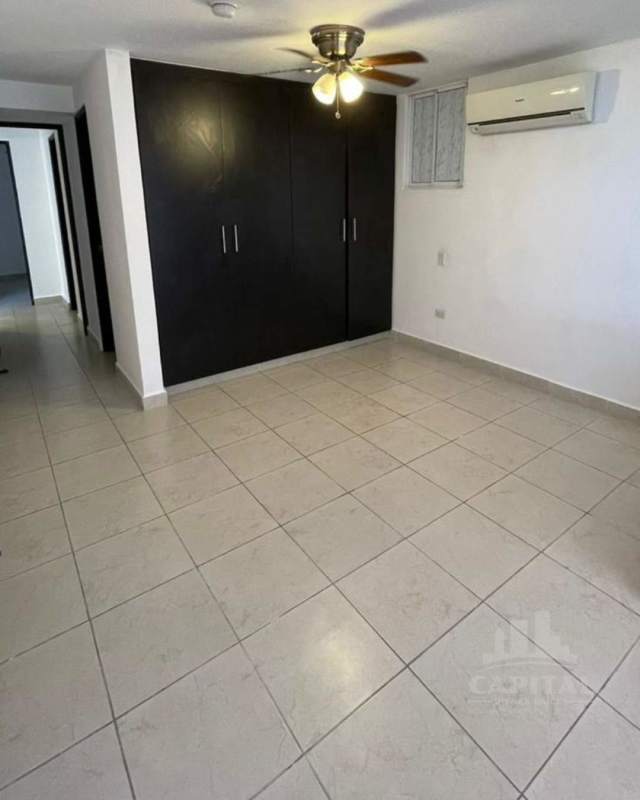 Bedroom with wardrobe, split AC, ceiling fan in PH Vista Marina Tower Panama