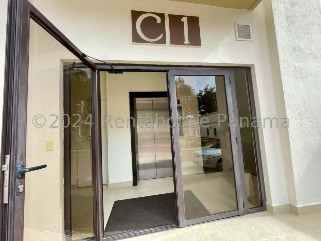Secure lobby entrance to PH Albrook Gardens tower C1 in Albrook Clayton Panama City