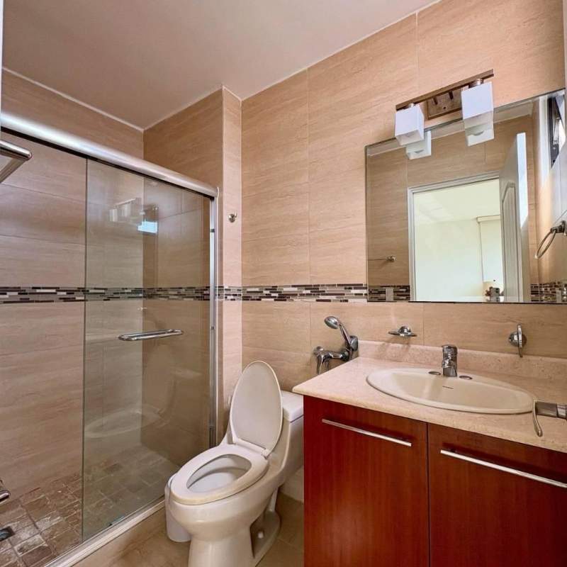 Rooftop infinity pool and Jacuzzi with skyline view at PH Seawaves San Francisco Panama City