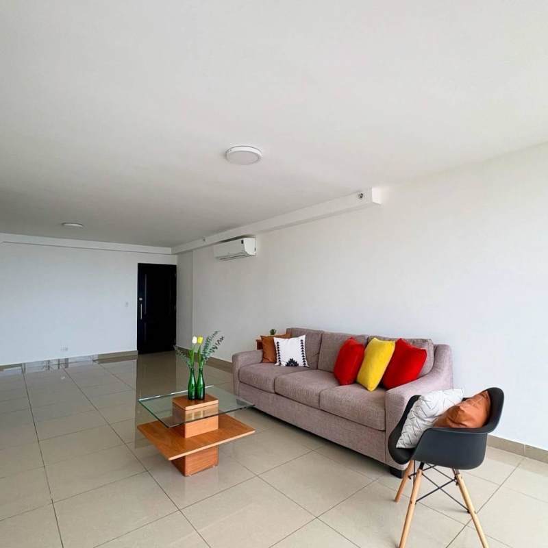 Granite countertop kitchen with appliances semi-furnished apartment in PH Seawaves San Francisco Panama