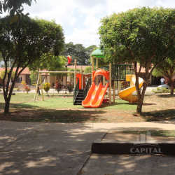 Children’s playground with slides and swings at Arboledas La Chorrera Panama