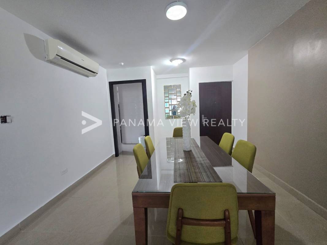 Bedroom suite with marble floors large window AC PH Belle View Panama