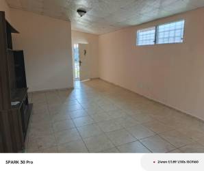 Basic bright kitchen with double sink and white cabinets family house for rent in Brisas del Golf Arraiján Panama