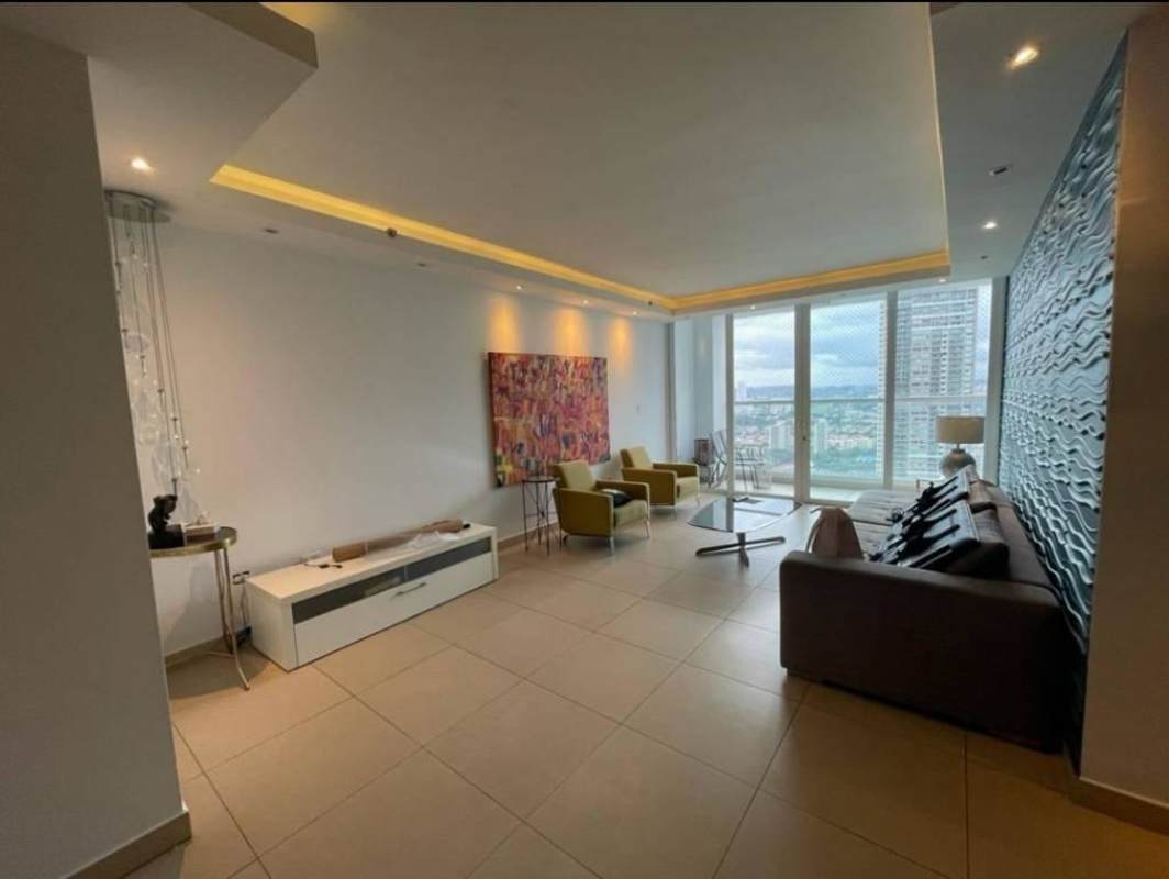 Elegant dining room with contemporary lighting fixtures in PH Country Club Costa del Este Panama